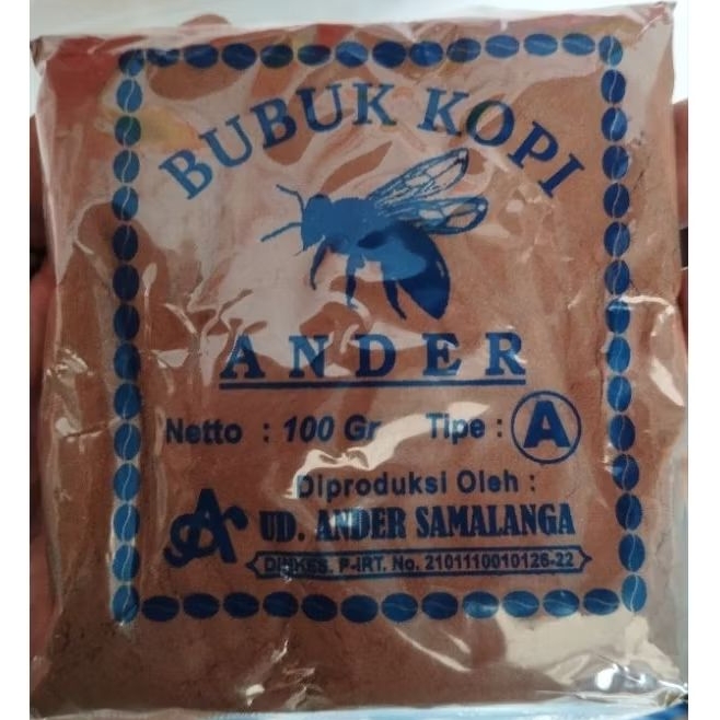 

Bubuk Kopi Halus ( Cap Ander ) Samalanga Aceh 100 Gram