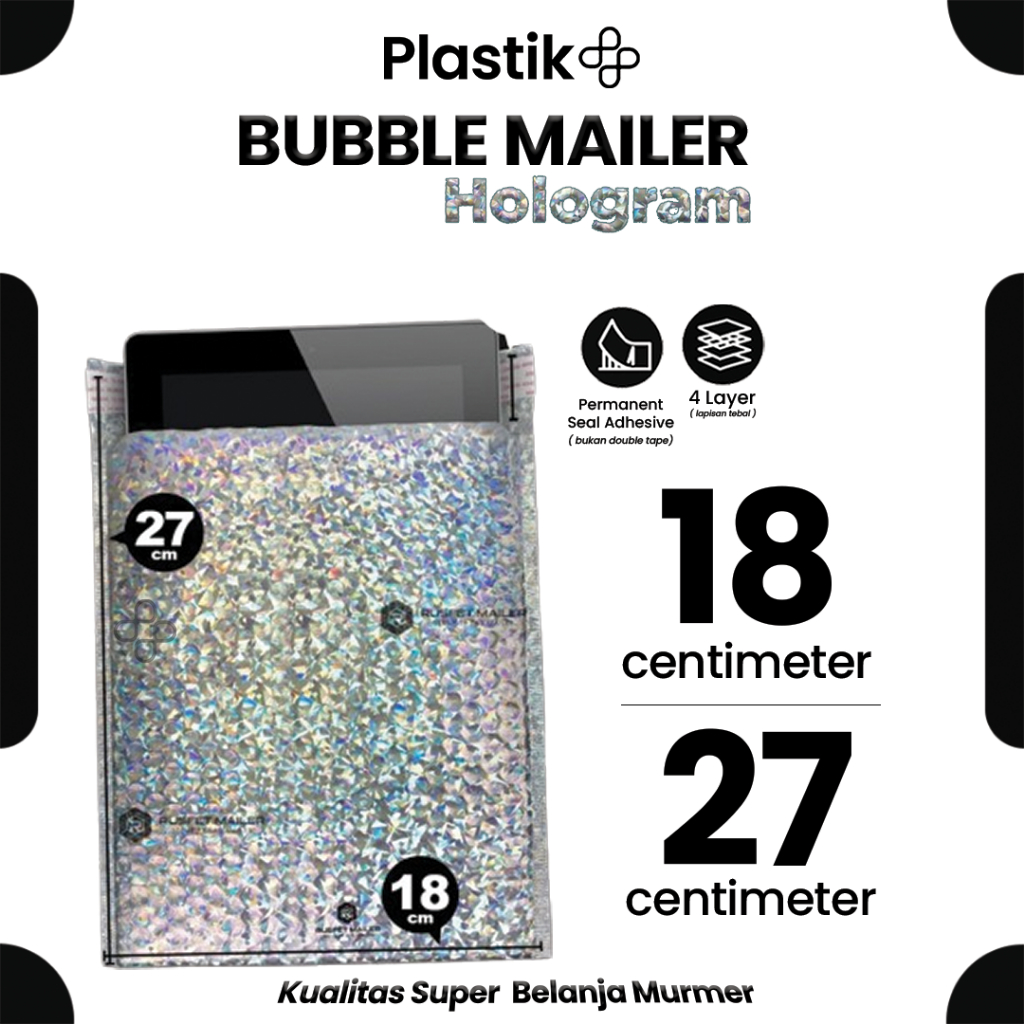 

Amplop Bubble Mailer Bubble Packing Murah Varian Hologram - 18x23cm