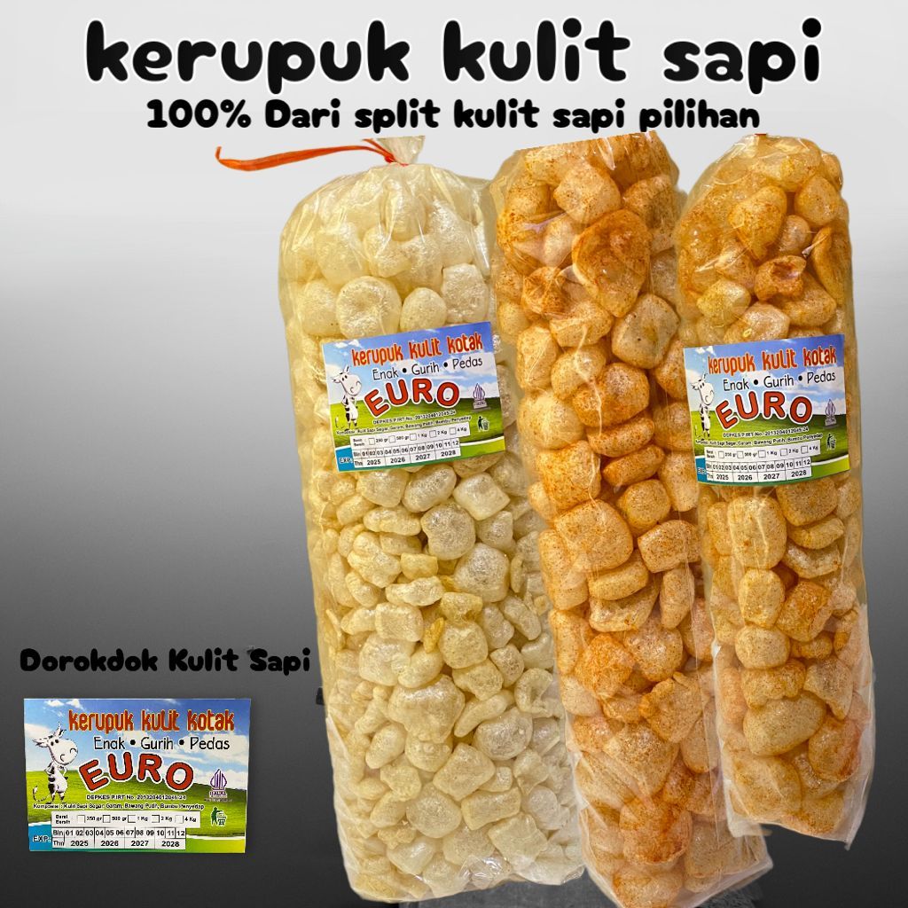 

Cemilan Kerupuk Asli 1 Bal 100gram - 1kg / Kerupuk Dorokdok / Dorokdok Kulit Sapi Fresh HALAL