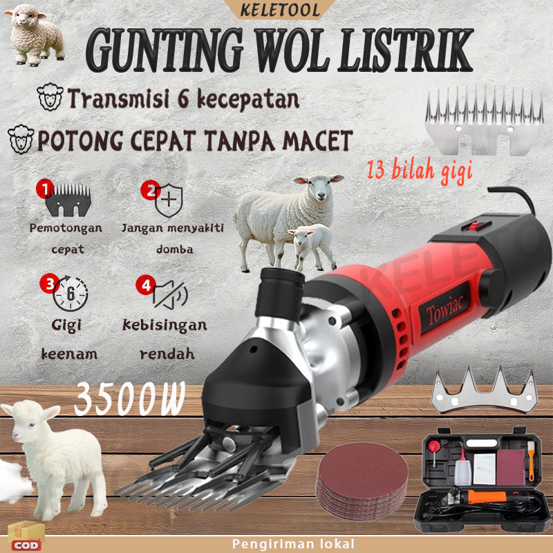 3500W Cukur Kambing Mesin Potong Cukur Bulu Domba Kambing Pencukur Bulu Elektrik Professional Untuk 