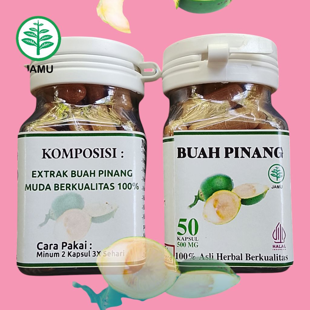 Bubuk Buah Pinang Muda Dalam Botol