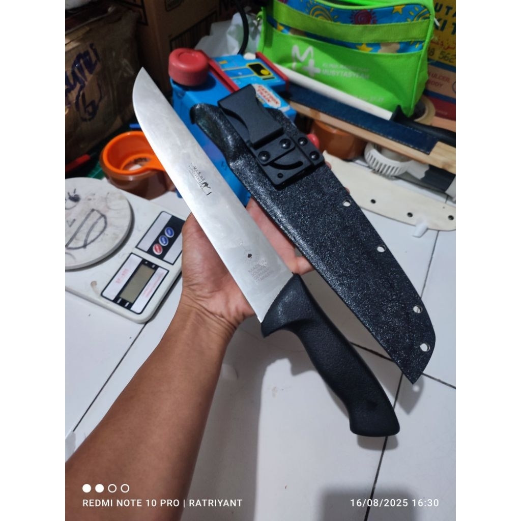 Pisau Herder Hitam Arab 10" + sarung kydex dg teklok