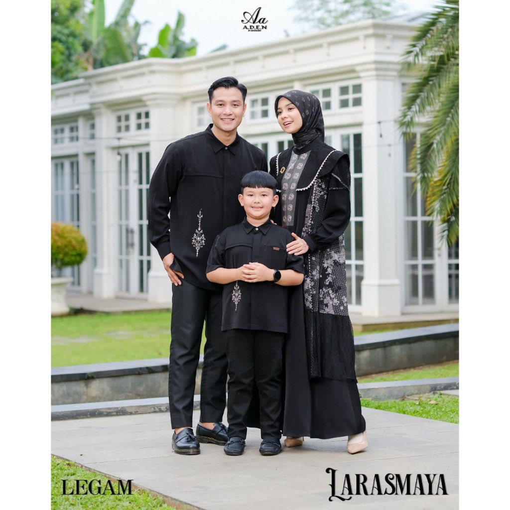 [PO s/d 24 Agustus] LARASMAYA FAMILY SERIES 2026 'LEGAM' by A.D.E.N. Hijab - Sarimbit 2026 - Sarimbi