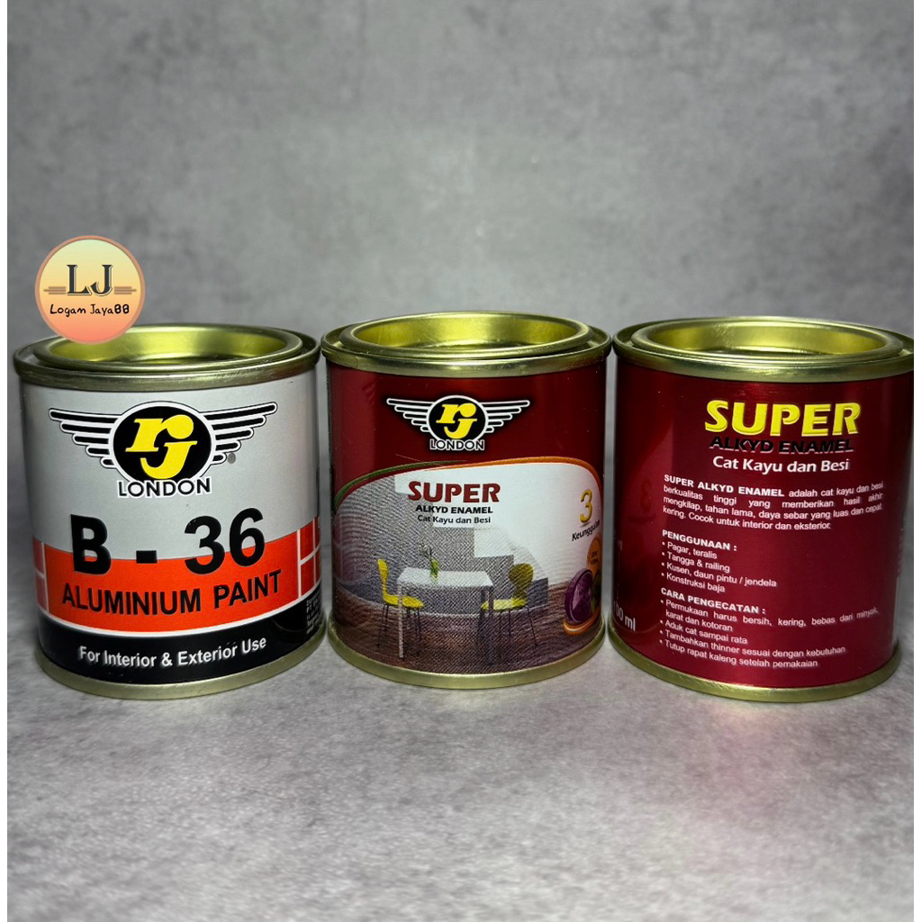 Cat minyak kayu dan besi RJ London | Cat minyak 100ml RJ London