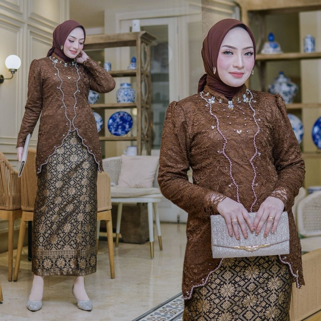 Tunik Kebaya Bordir brukat brokat