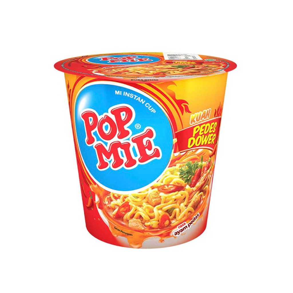 

Mie Instan Pop Mie Cup Kuah Pedes Dower Ayam Pedas 75 gr
