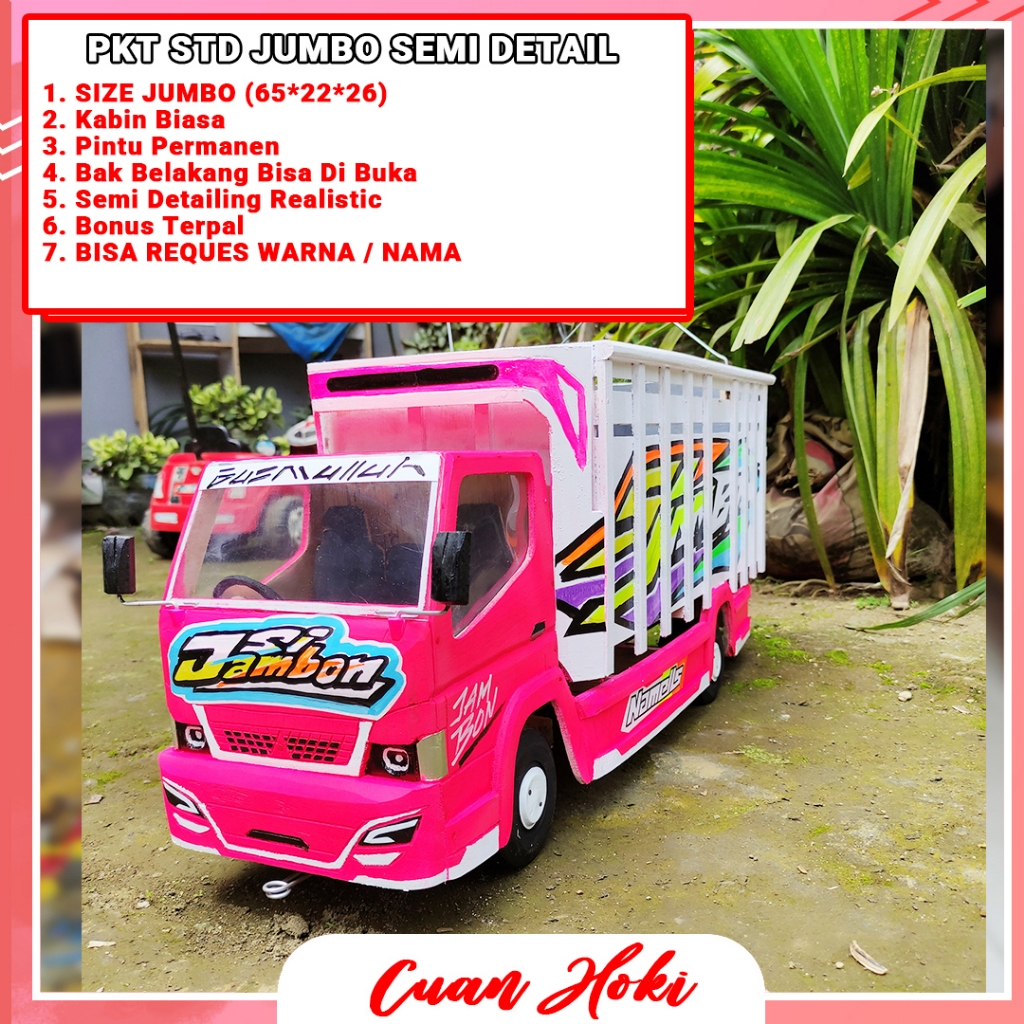 CUAN HOKI MAINAN ANAK MINIATUR MOBIL TRUK OLENG MAINAN MOBIL TRUK OLENG ANAK  PAKET STANDART UKURAN 