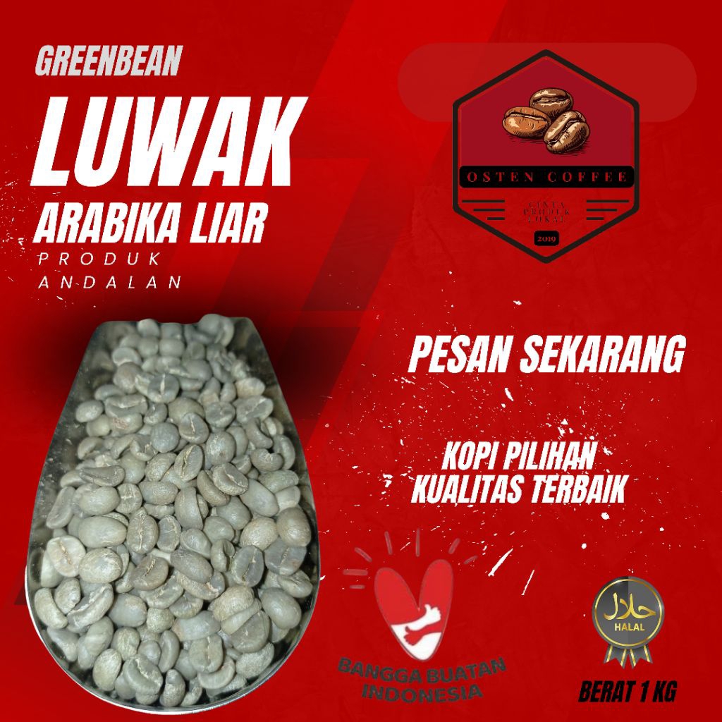 

Kopi Luwak Arabika Liar Greenbean