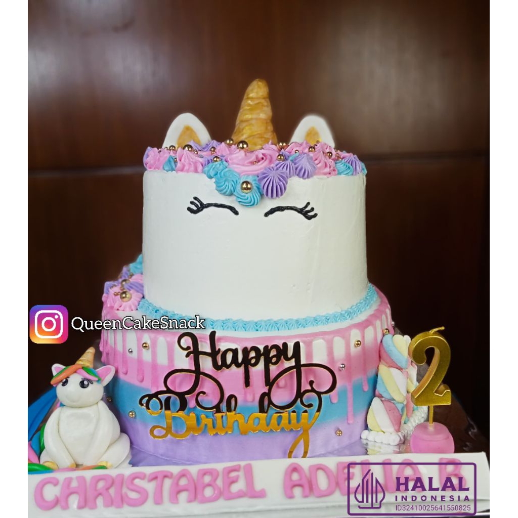 Kue Ulang Tahun Unicorn 2Tingkat 2 Tingkat Tier Serpong BSD Tangerang Selatan Tangsel