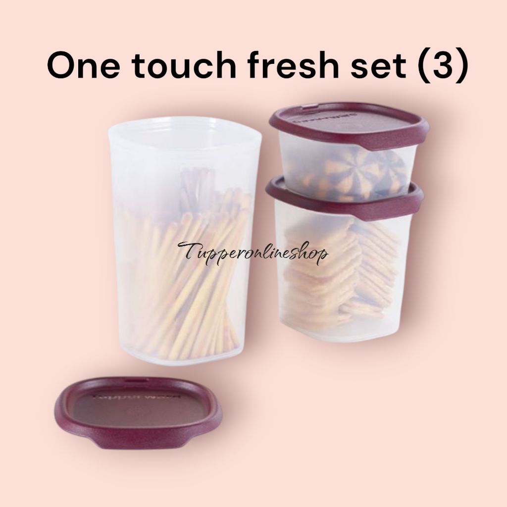 One touch fresh tupperware + free / toples promo tupperware agustus