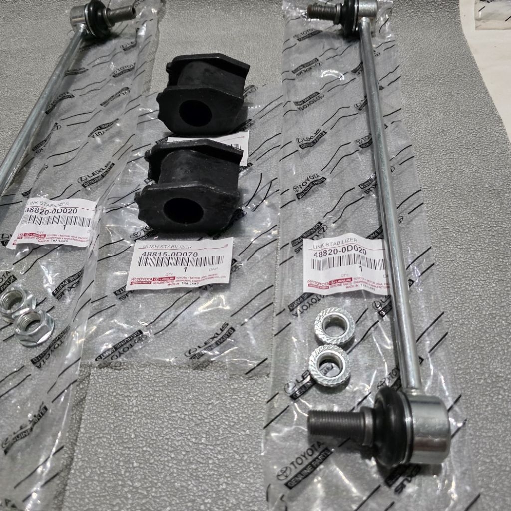 LINK STABILIZER NEW VIOS YARIS 2007-2013+ KARET STABIL DEPAN NEW VIOS YARIS 2007-2013 ORIGINAL 4PCS
