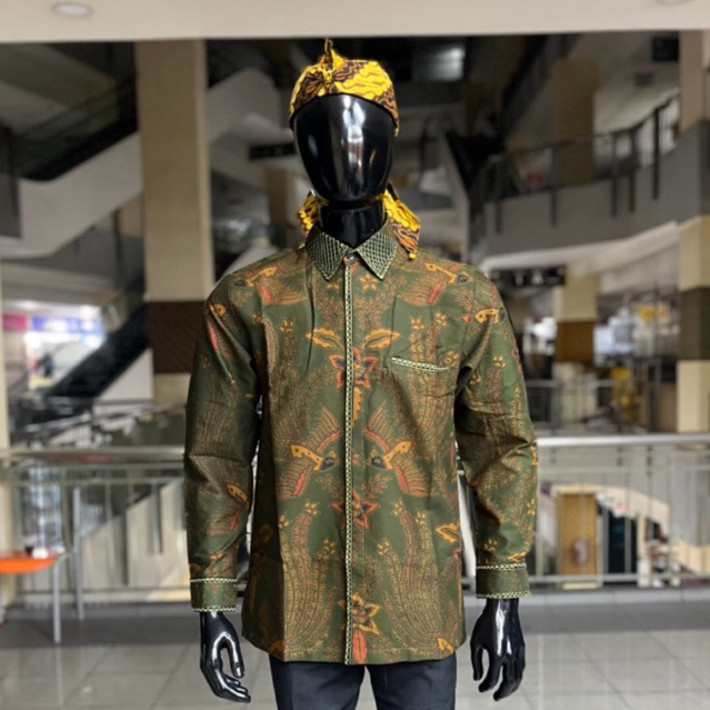 kemeja batik exlusive lengan panjang katun super laseman jahitan smock bordir full lapisan trikot wa