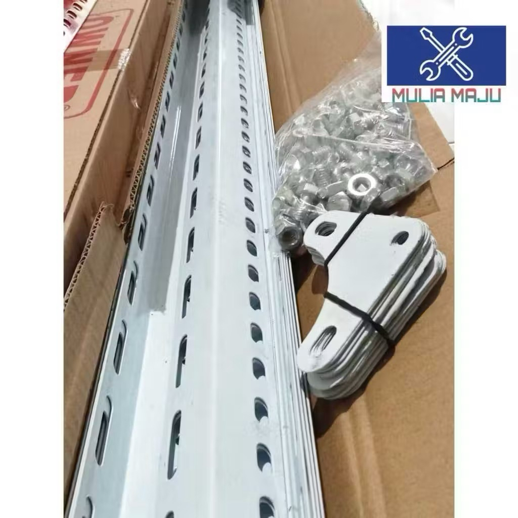 1Dus Isi 10Batang Siku Lubang Besi 1.3Mili Siku Lubang/Rak Siku Lubang Perbatang 3Meter Paket Murah