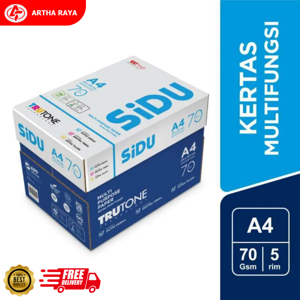 

Kertas HVS A4 SiDU 70 Gsm / Sinar Dunia 1 Dus [5 Rim]