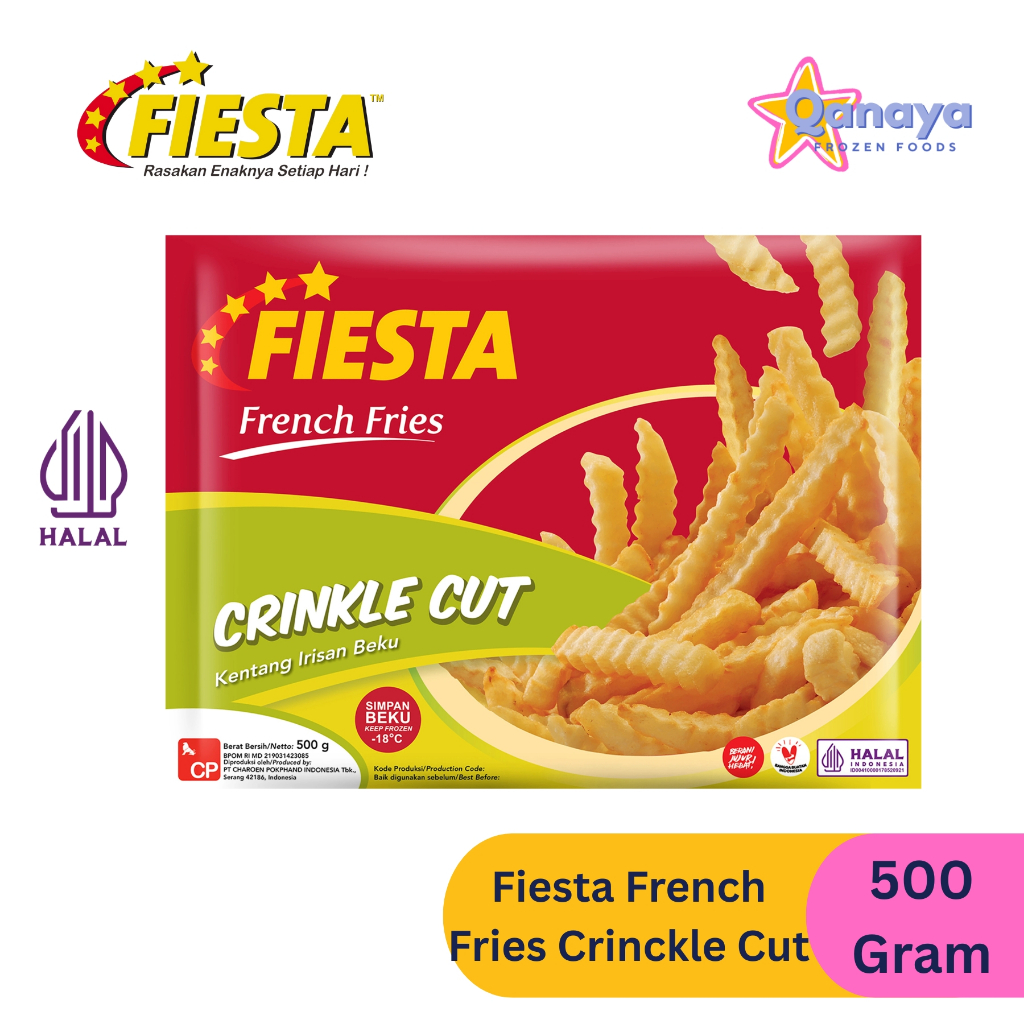 

Fiesta Crinkle Cut French Fries 500g Fiesta Kentang Goreng Crinkle Cut 500 Gram
