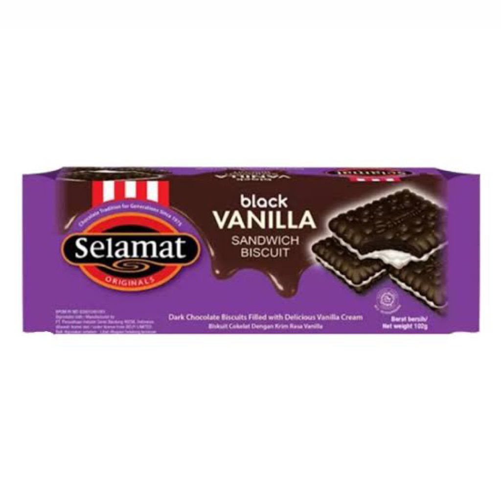 

Selamat Biscuit Sandwich Black Vanilla 102gr