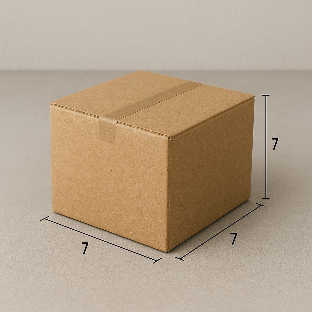 

kardus packing polos uk 7x7x7 termurah