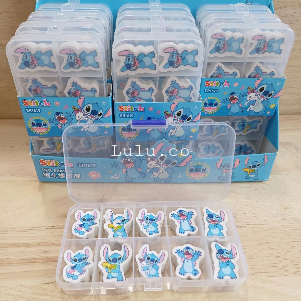 

Penghapus eraser cap pensil STITCH isi 10 ER1619