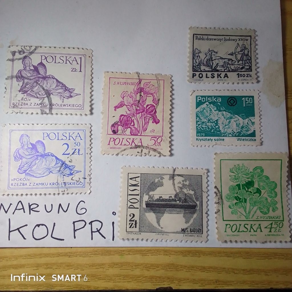 

koleksi perangko prangko lama polska sepaket 7pcs