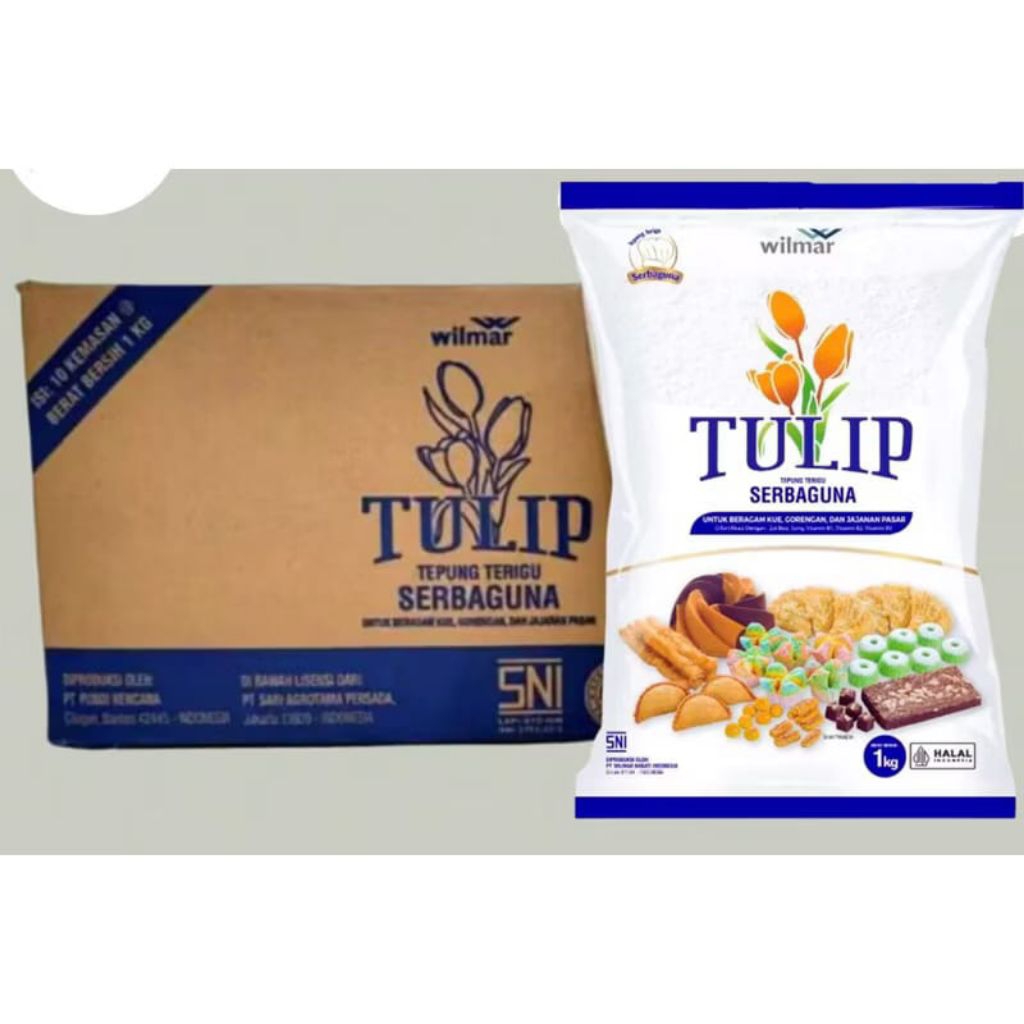 

TEPUNG TERIGU TULIP BY WILMAR 1KG X 10 PCS