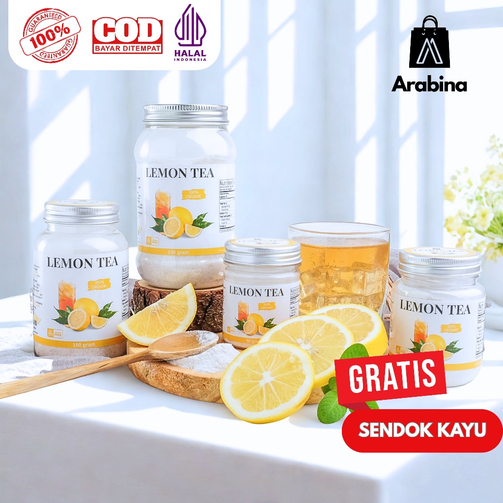 

Arabina Teh Lemon Premium 100% Tanpa Gula Halal Lemon Tea