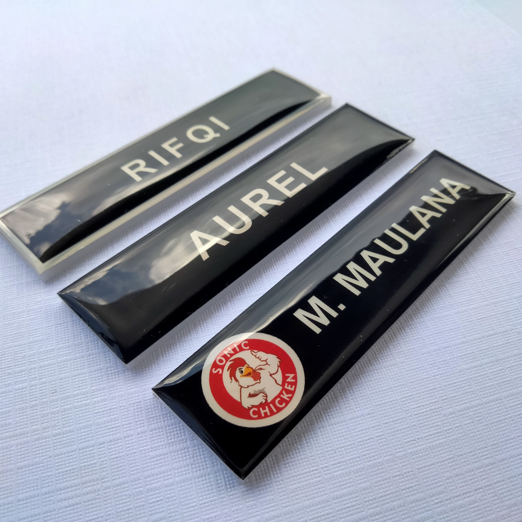 

Nametag resin/nama dada custom/nama dada resin/nama dada akrilik/papan nama/pin nama