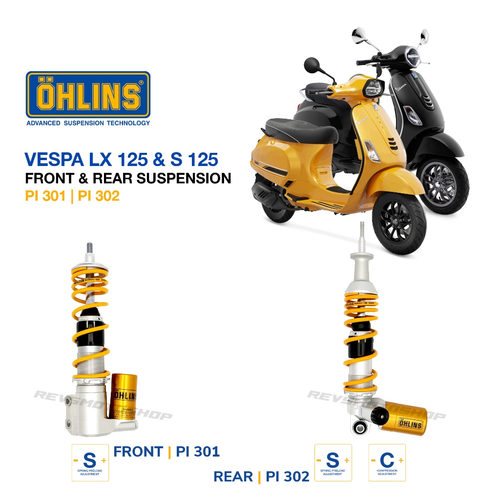 Shock Ohlins VESPA LX125 S125 2023 | PI301 PI302