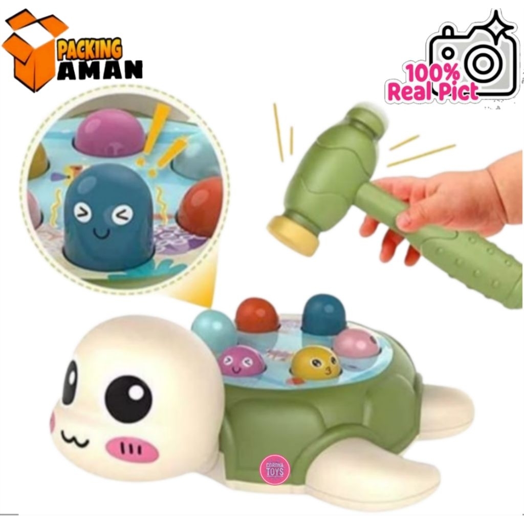 Cod Promo Ss2008 Ss2009 Mainan Murah Anak Palu Pukul Bebek Musik  / Mainan Bebek Kura Kura