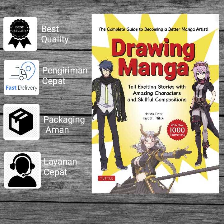 

Buku DRAWING MANGA: Tell Exciting Stories With Amazing Characters And Skillful Compositions