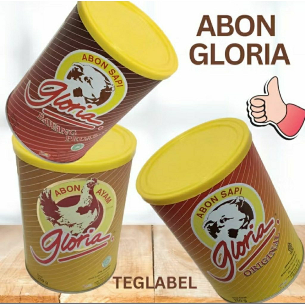 

Abon sapi, ayam gloria 250gram