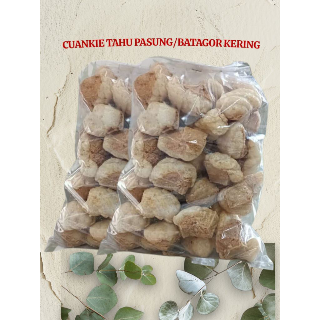 

Cuankie Tahu pasung /Batagor kering isi 500 pcs free extra babel dan kardusnya