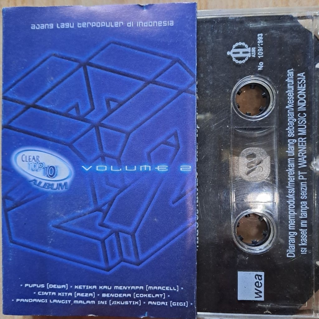 Kaset Pita Clear Top 10 Vol 2