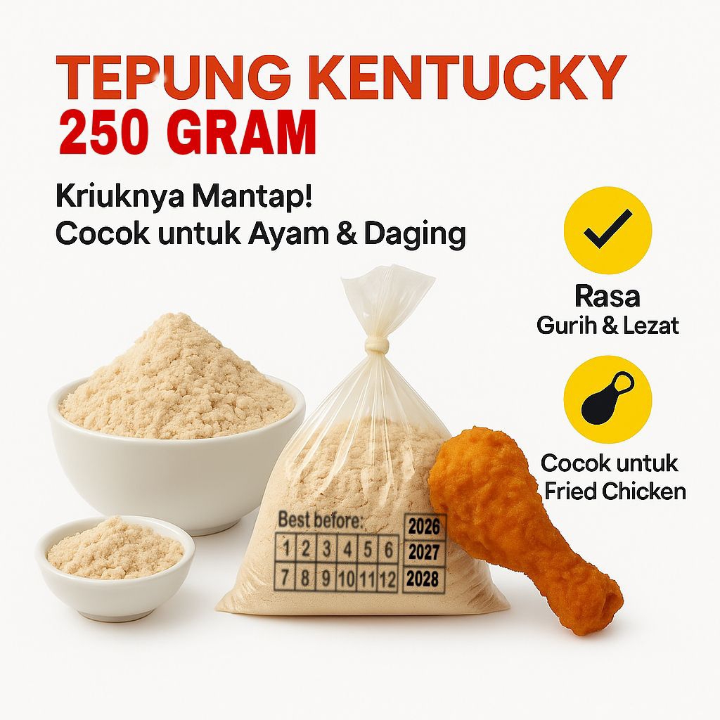

Tepung Kentucky 250 Gram / Tepung Crispy 250 Gram