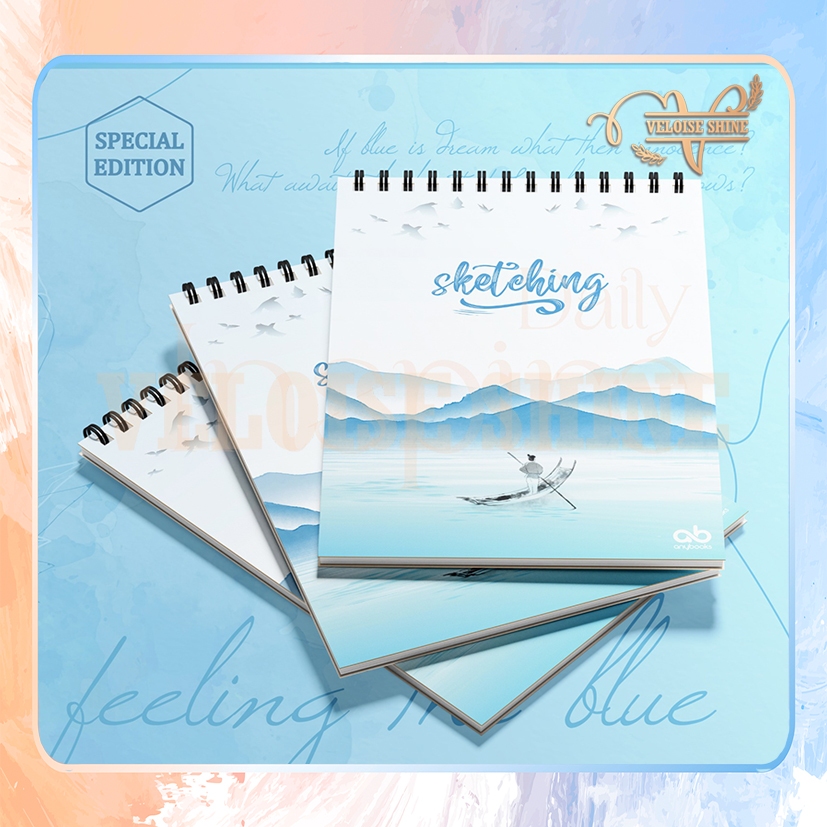 

VLSHINE Sketching Book Spiral Buku Sketch Aesthetic Buku Gambar Sketsa Spiral