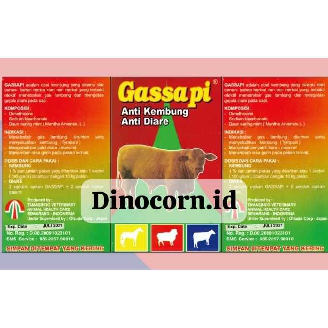 GasSapi 100gram - Obat Kembung Diare Serbuk untuk Ternak Sapi gas sapi