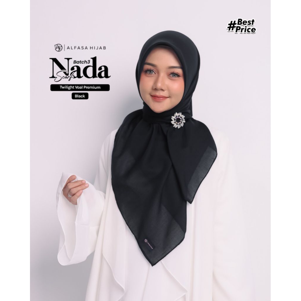 Alfasa Hijab Nada Scarf Jilbab Segiempat Voal Premium