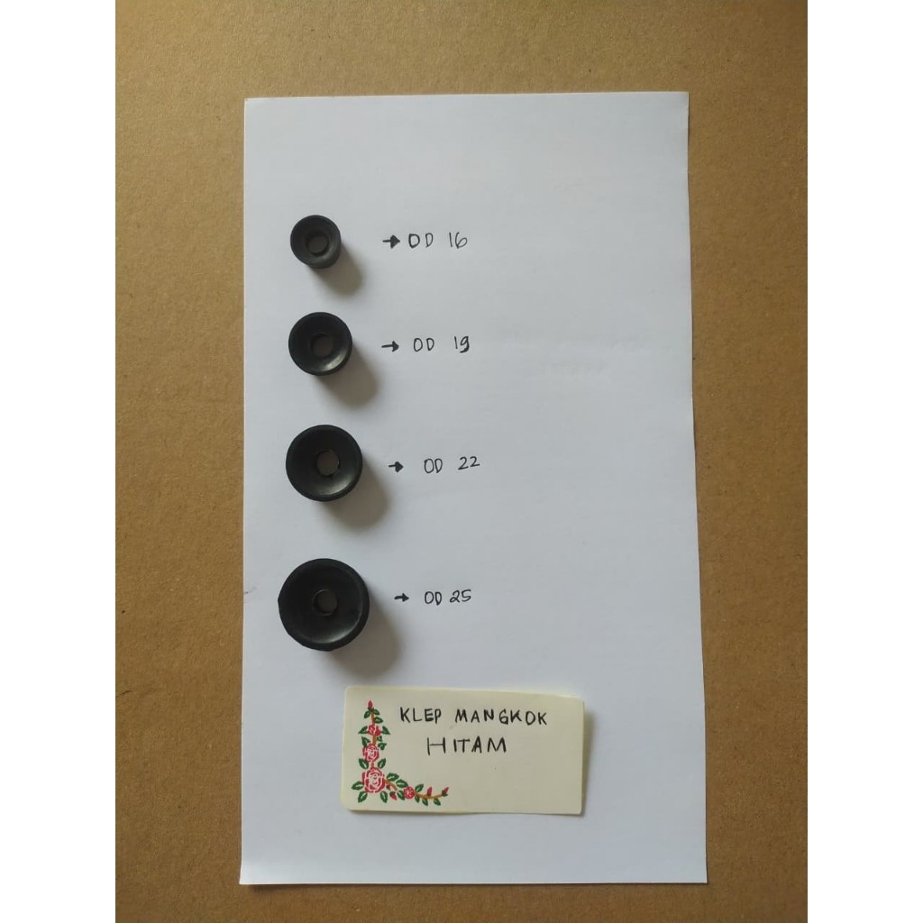Klep Mangkok Hitam OD 16 19 22 25 Eceran