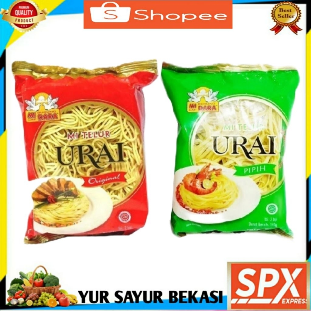 

Mie Telur Urai Bulat/Pipih Cap Burung Dara (140gr).