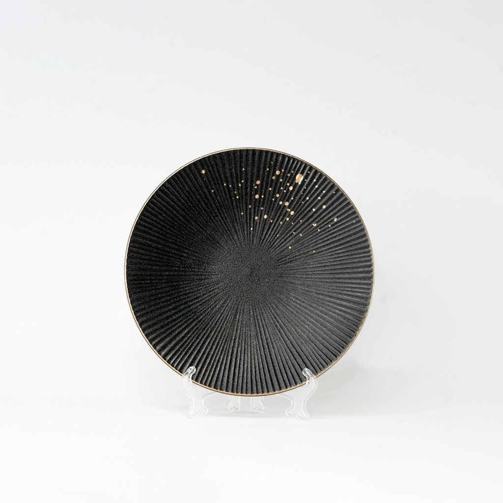 KERAMIK PIRING HITAM EMAS SET - READY