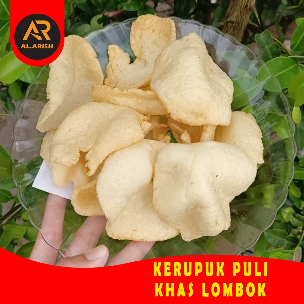 

[KERUPUK PULI KHAS LOMBOK]] Kerupuk Puli Rasa Bawang 1kg KERING ORIGINAL