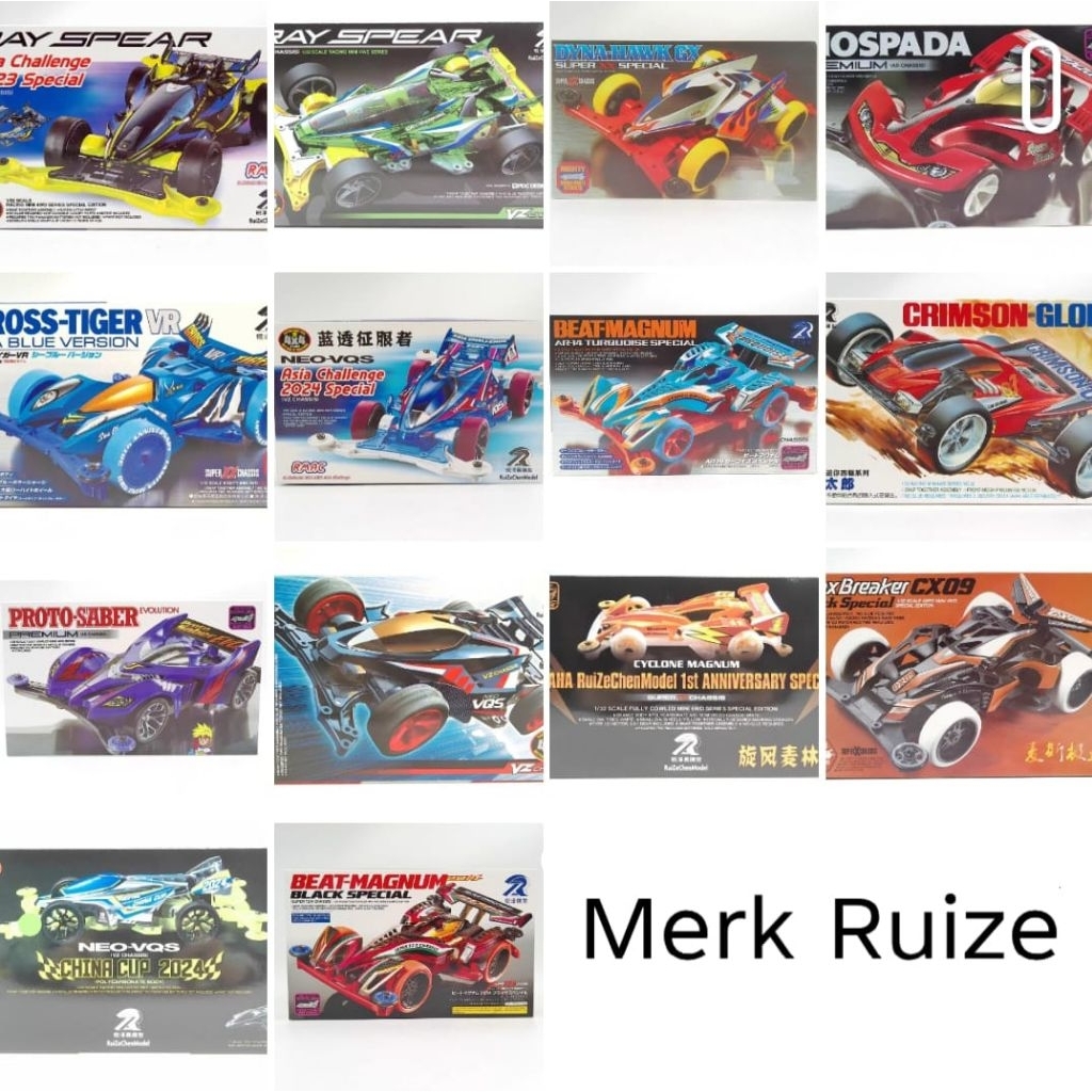 Tamiya Replika Mini 4wd Merk Ruize Seri Chasis VZ SXX AR TZ SX FM TZX