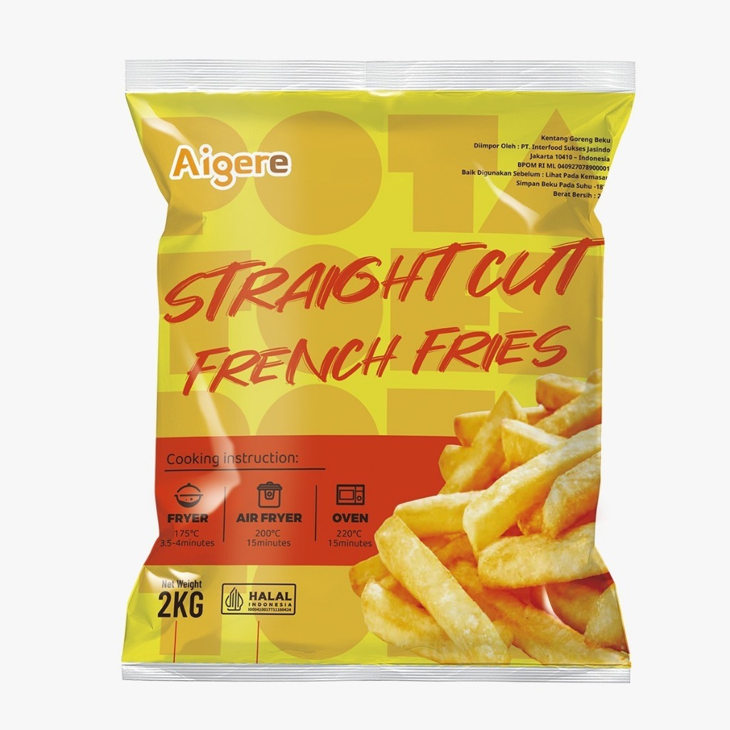 

AIGERE STRAIGHT CUT FRENCH FRIES 2KG KENTANG GORENG 9MM IMPOR