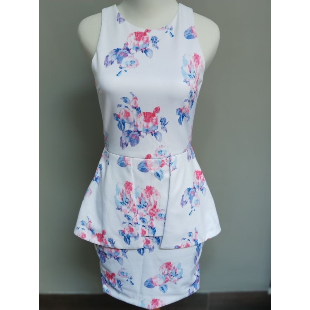 FYN Dress Bodycon Scuba Bunga