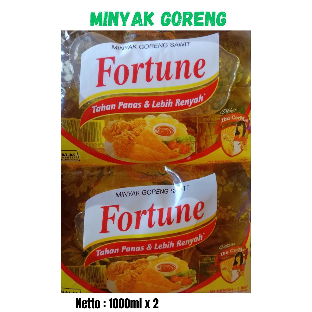 

Minyak Goreng Fortune Bantal 1000ml x 2