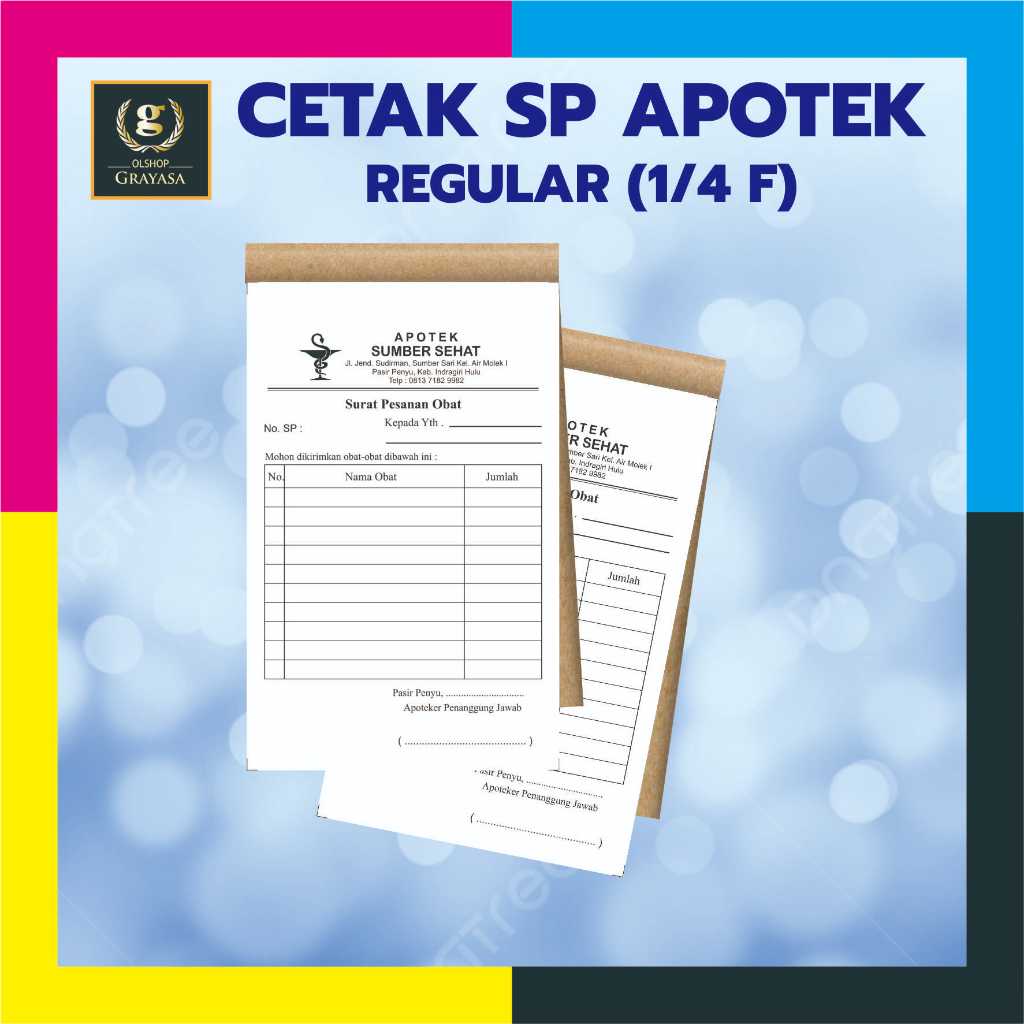

Cetak SP Apotek 1/4 F custom