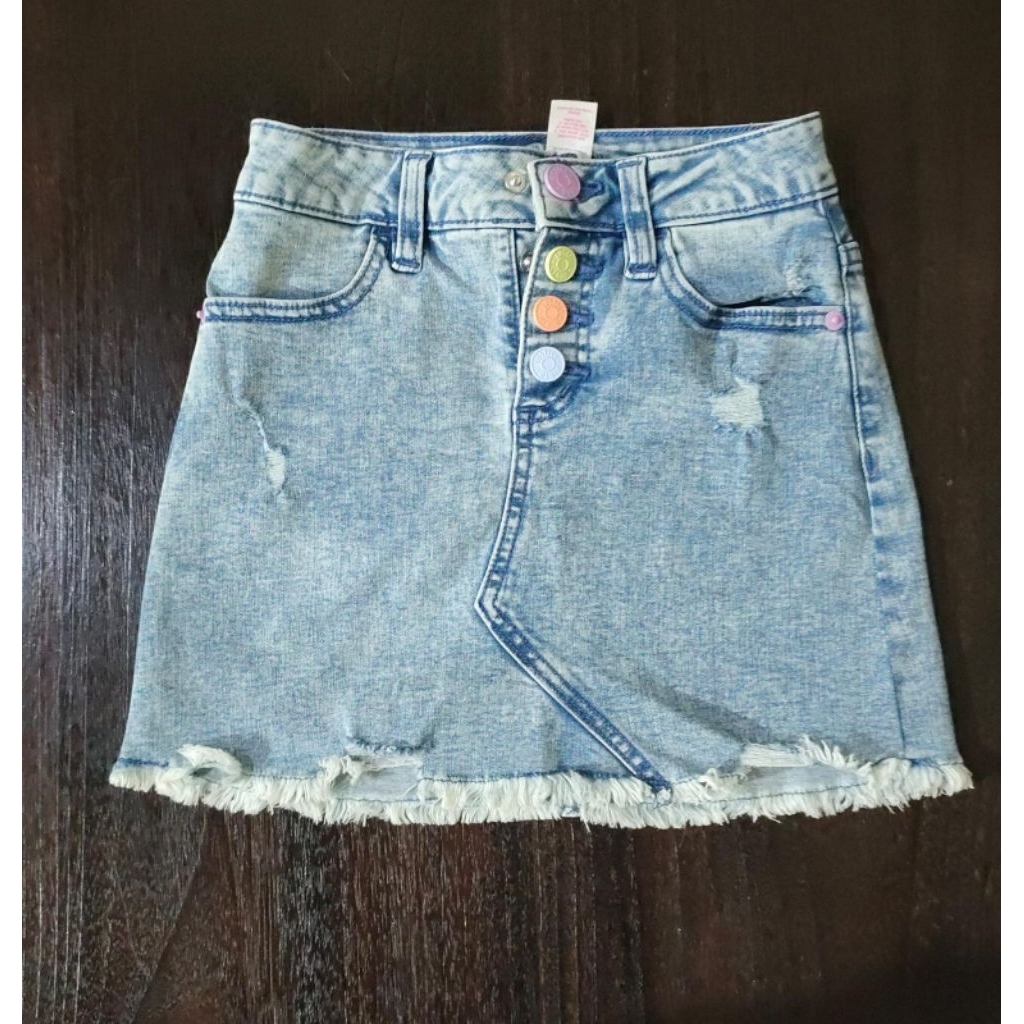 preloved skirt rok jeans biru anak perempuan merk Justice