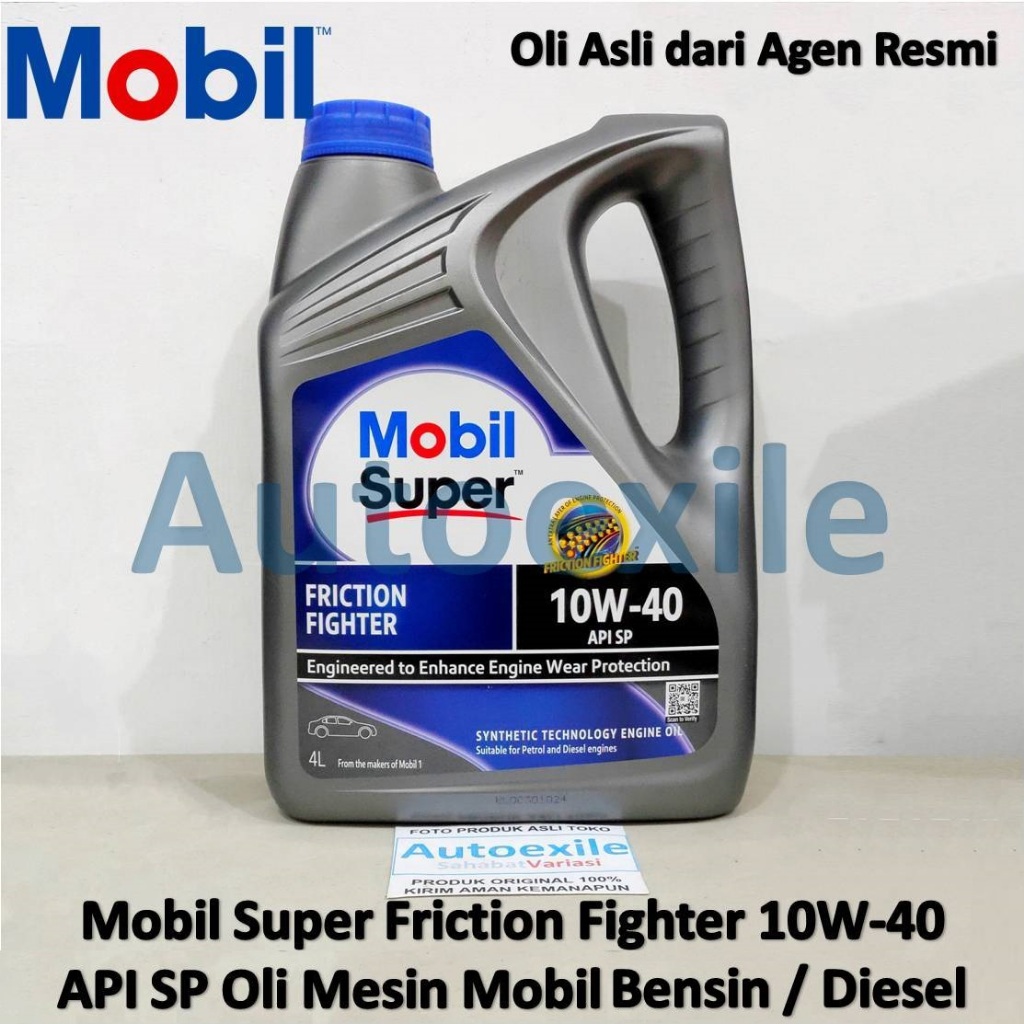 Oli Asli Mobil Super 10W-40 Friction Fighter API SP Engine Oil Mesin Original Untuk Mobil Petrol Ben