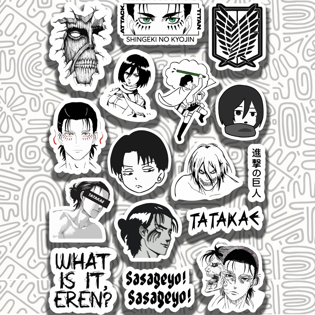 

Sticker Anime Aesthetics Attack on Titan AOT || Stiker Case HP Mikasa