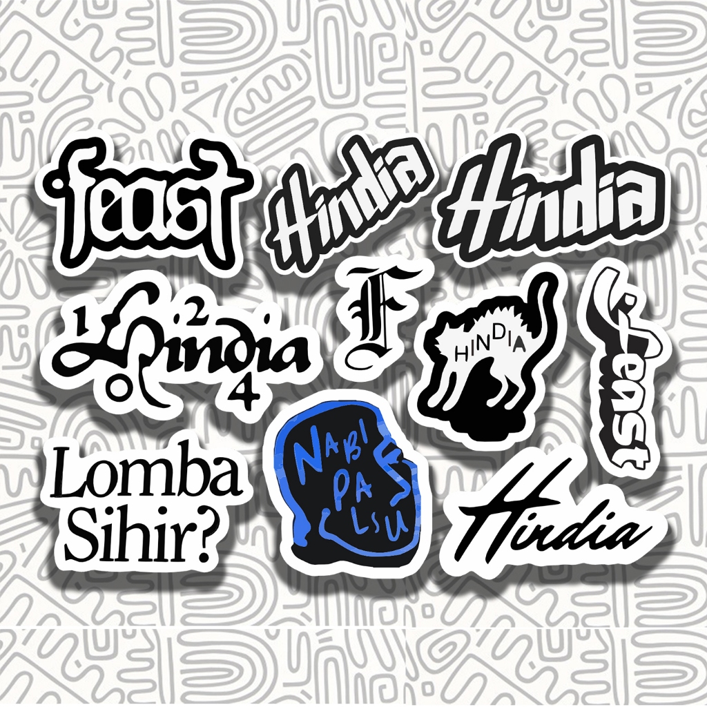 

Stiker Band Feast Hindia Lomba Sihir || Sticker Helm Band Aesthetic