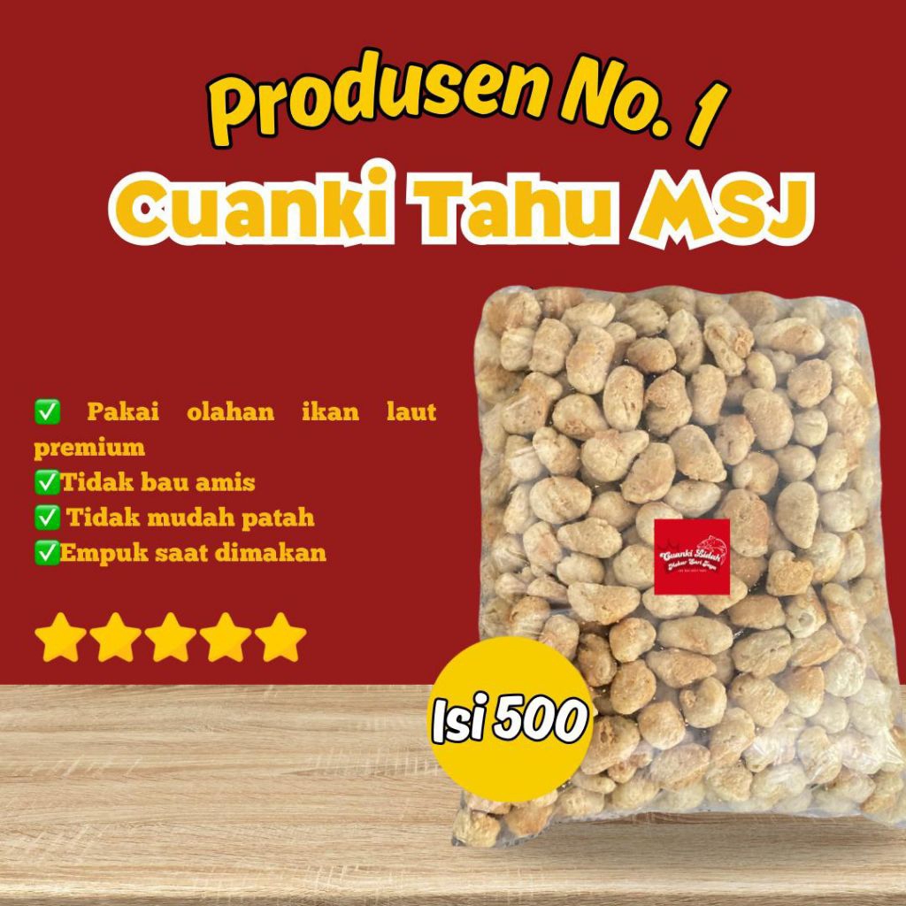 

Cuanki Tahu (pasung) isi 500 MSJ